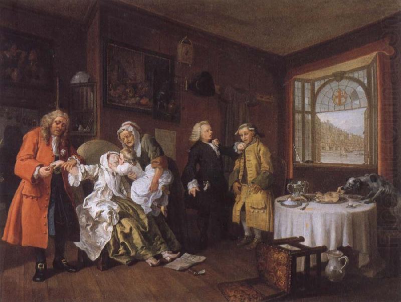 William Hogarth Marriage a la mode VI The Lady-s Death china oil painting image